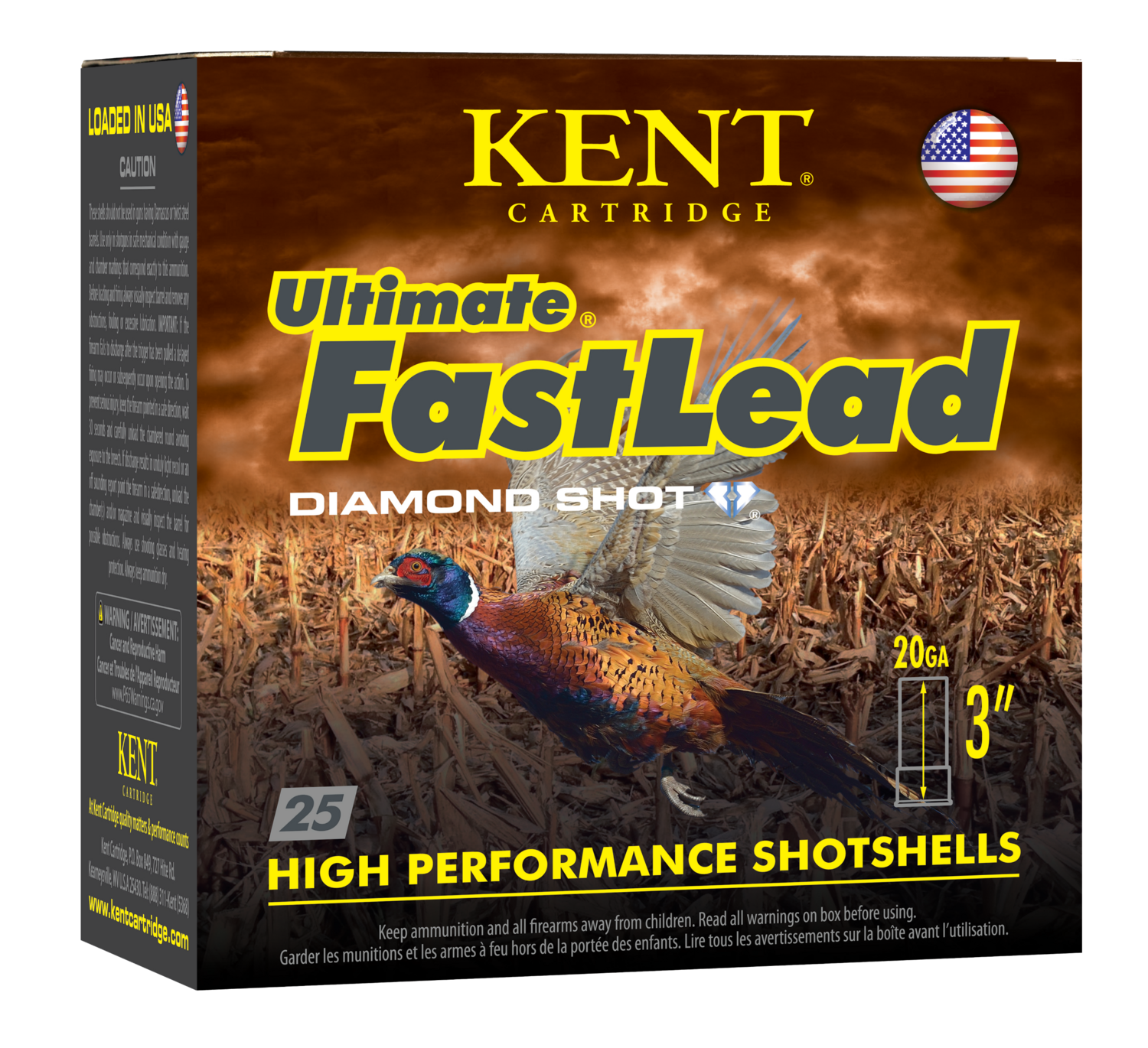 Kent Cartridge Ultimate Fast Lead, Kent K203ufl365   3in  11/4 Ult Fast Ld      25/10