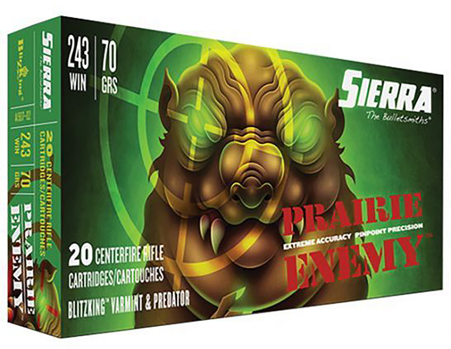 Sierra Prairie Enemy, Sierra A150702 243 Win   70 Blitzking        20/10