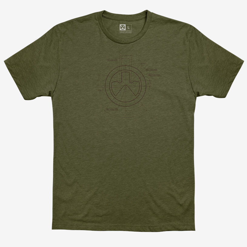 Magpul Industries Corp Engineered Cvc, Magpul Mag1118-317-s  Engineered Cvc Shirt Sm   Od