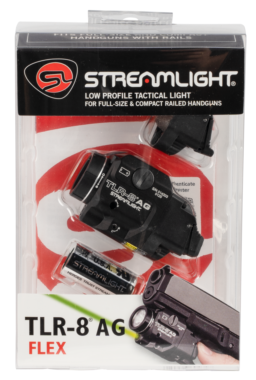 Streamlight Tlr-8 Ag, Stl 69434  Tlr8ag Flex Grn Lsr/light Hi/lo Switch