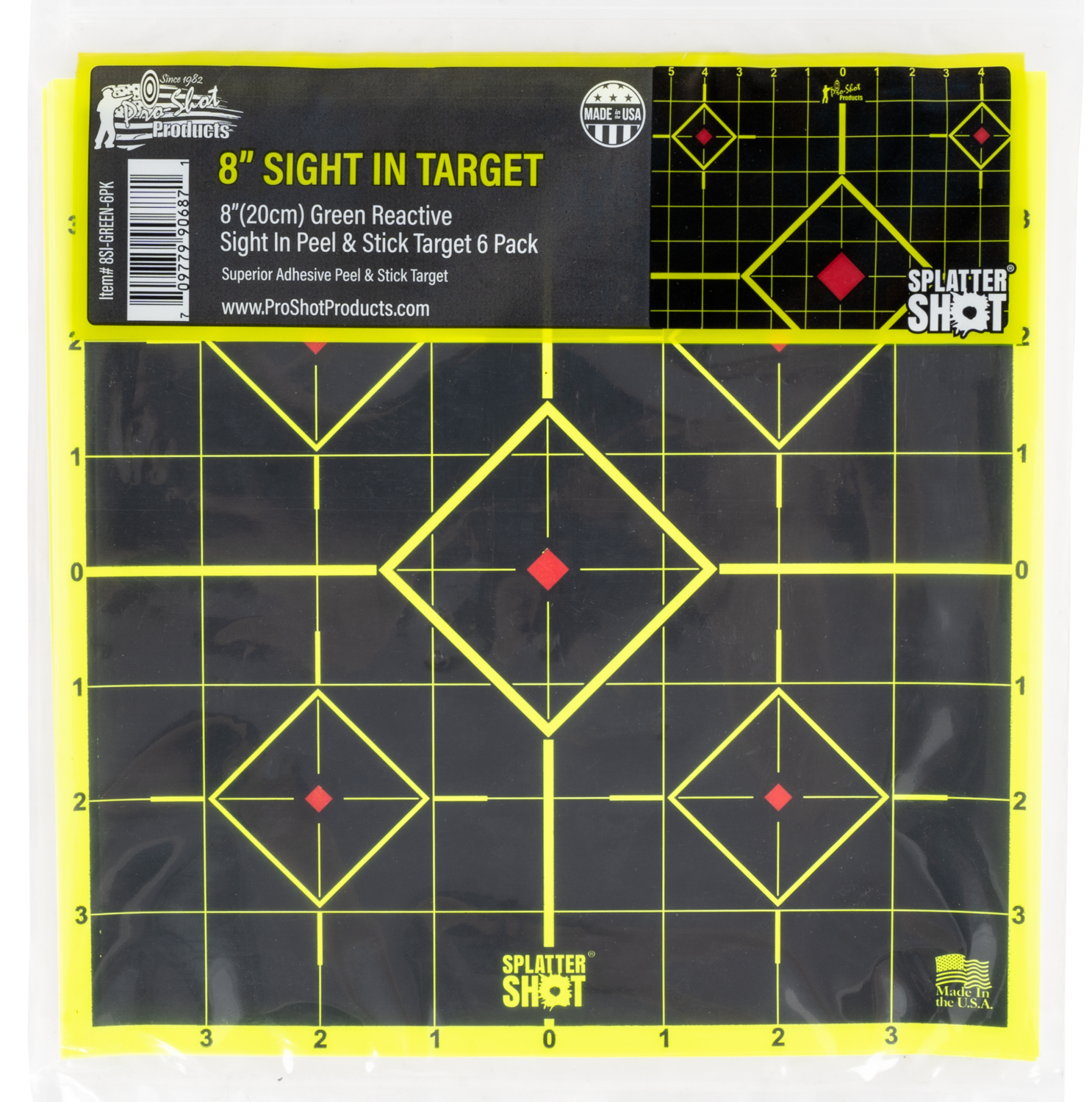 Pro-shot Splattershot, Proshot 8si-green-6pk     8" Splatter Sightin  Grn