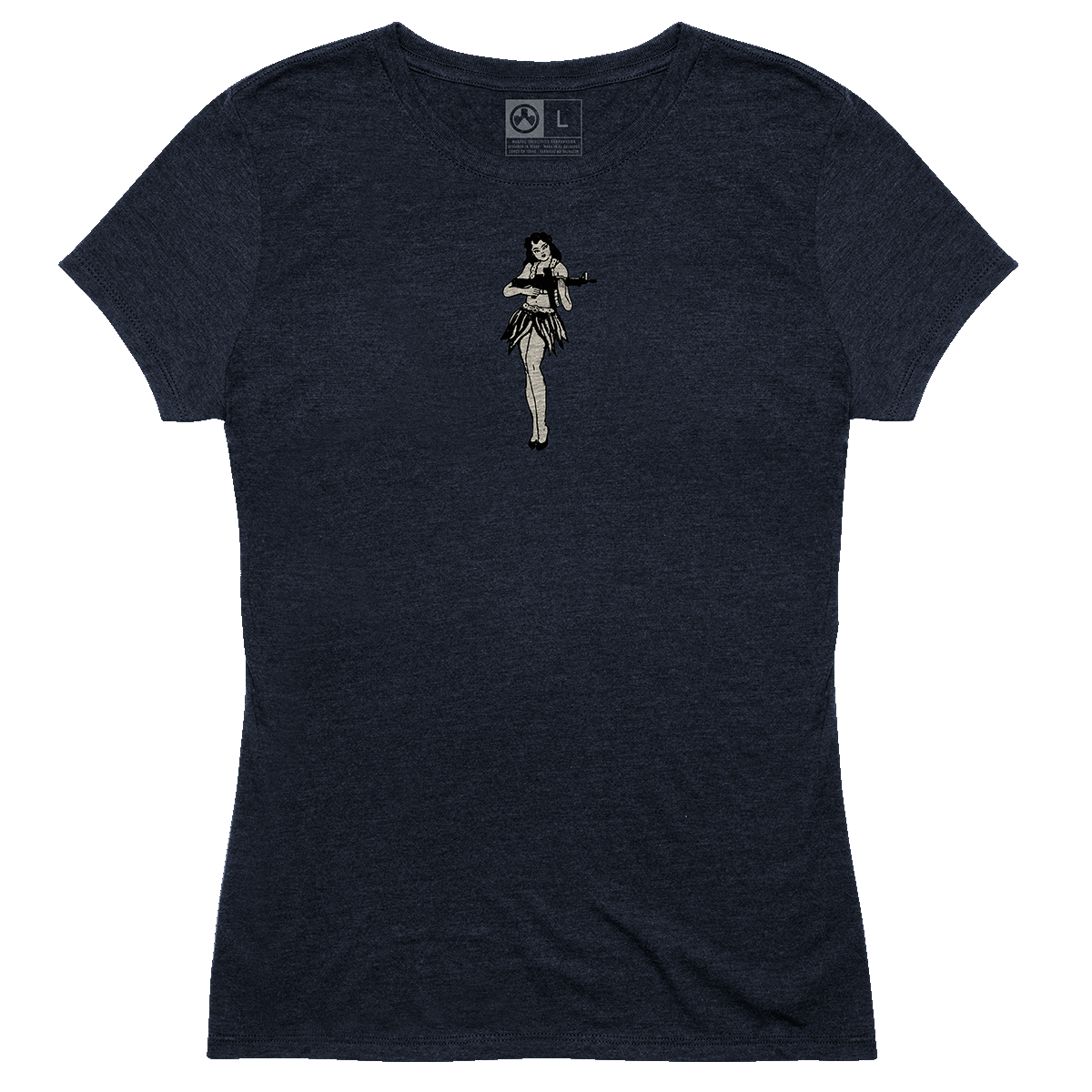 Magpul Industries Corp Hula Girl Cvc, Magpul Mag1124-410-4x Hula Girl Lady Shirt 4x  Nvy
