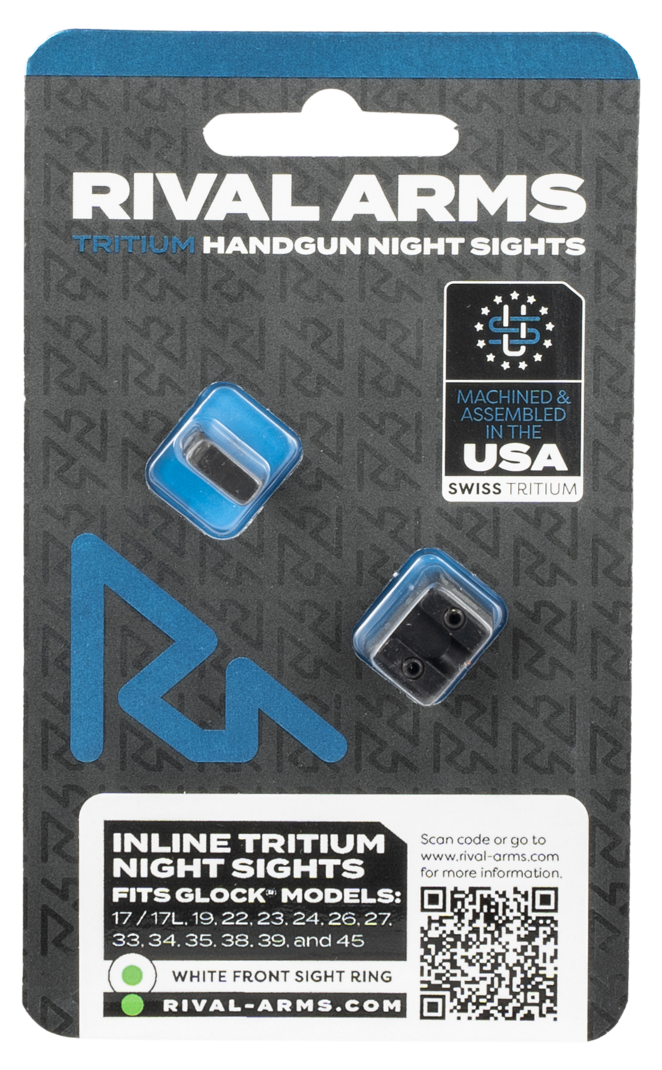 Rival Arms In-line, Rival Ra4b231g     Ra Trit Glock Mos Low Inln Wht