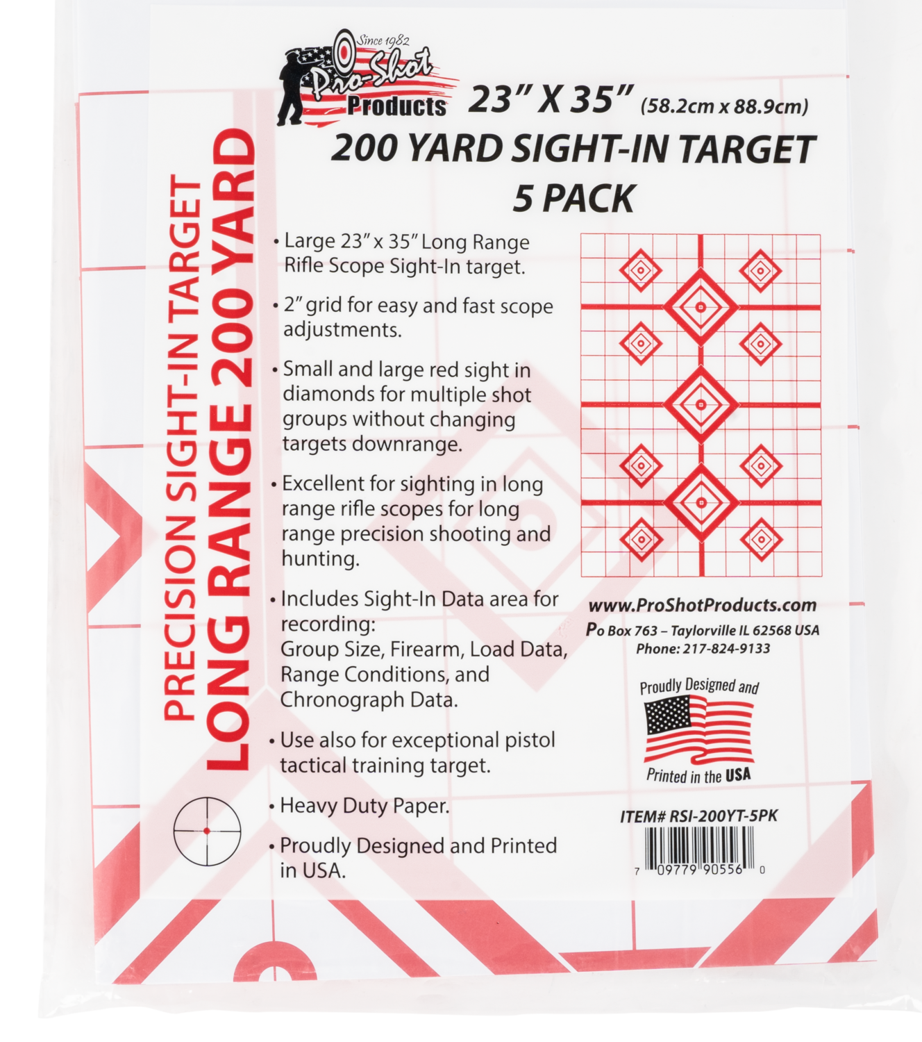Pro-shot Splattershot, Proshot Rsi-200yt-5pk    23x35 200yd Rfl Sightin
