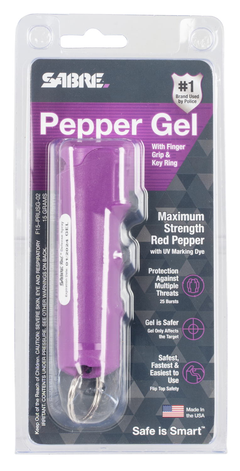 Sabre Flip Top, Sec F15prusg02  Purple Flip Top Pepper Gel
