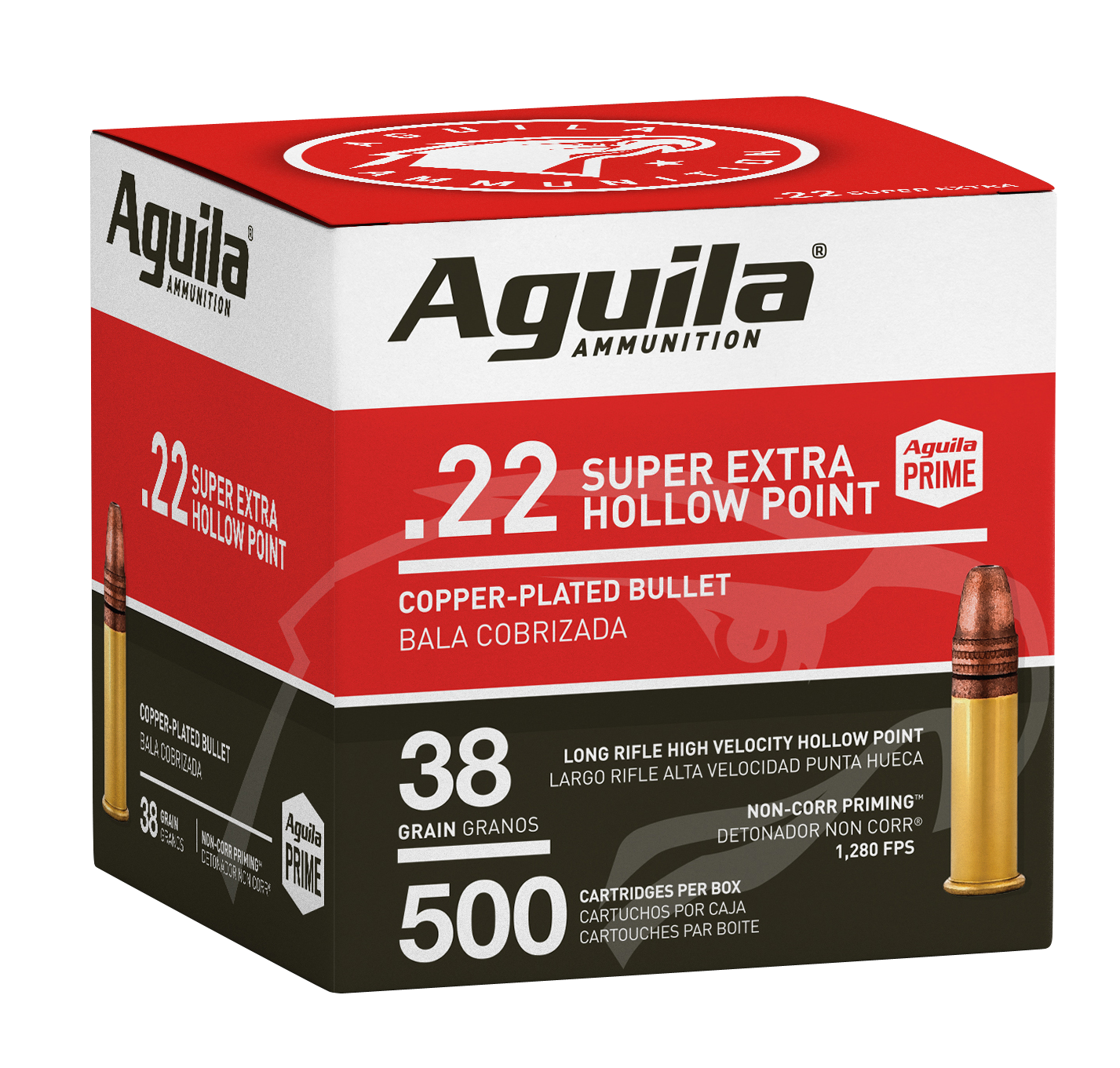 Aguila Super Extra, Aguila 1b221118      22lr Hv Hp 38gr         500/4