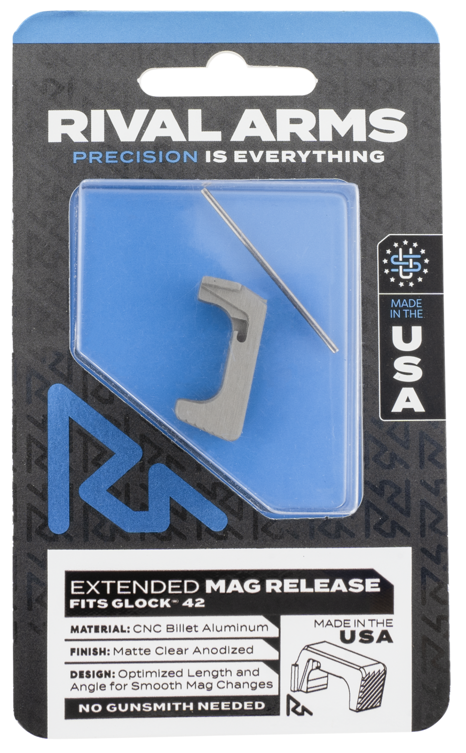 Rival Arms Magazine Release, Rival Ra72s001d    Mag Release Ext Sig 320 Stl