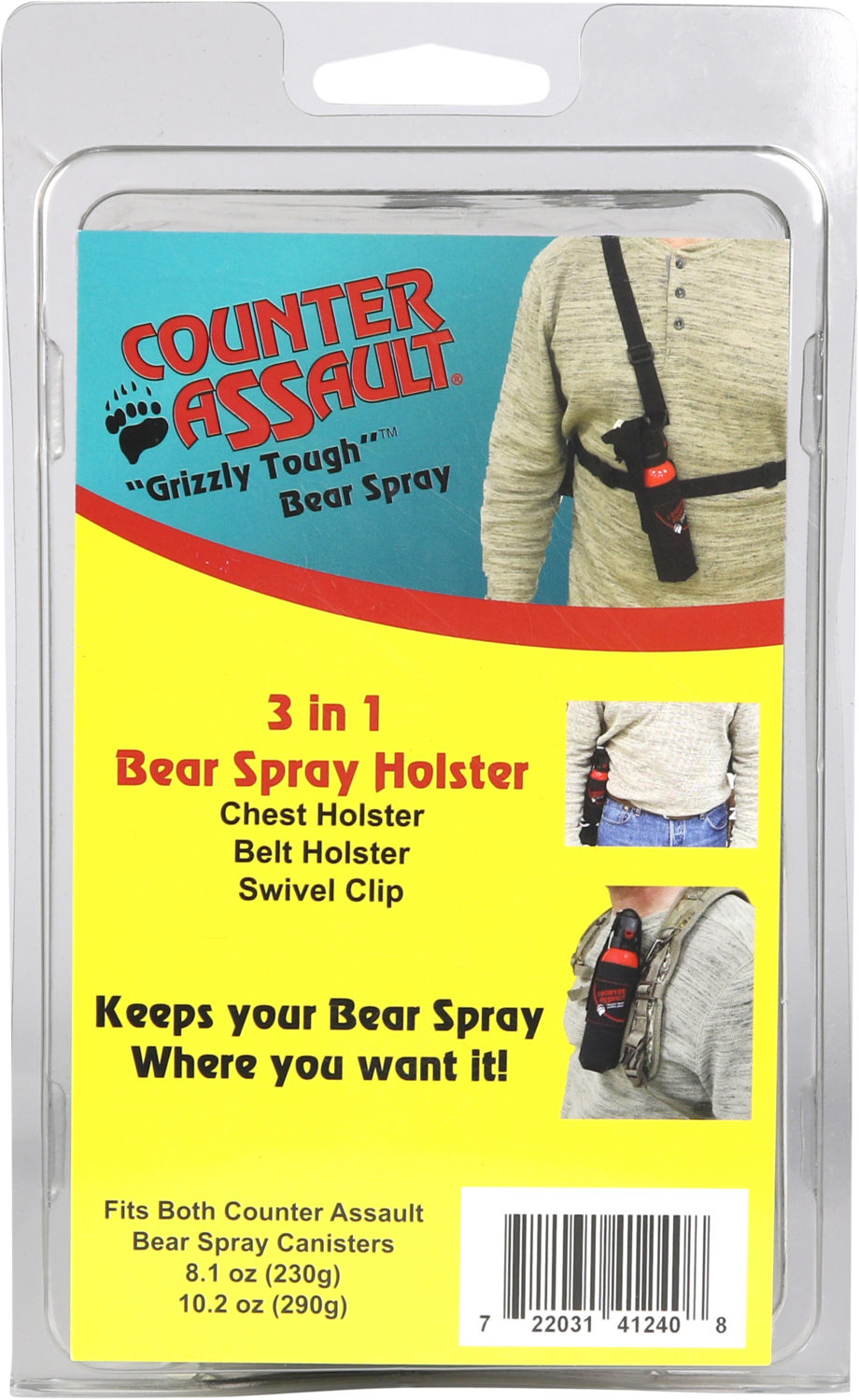 Counter Assault Bear Spray, Amk 15067044 Counter Assault Chest Holster