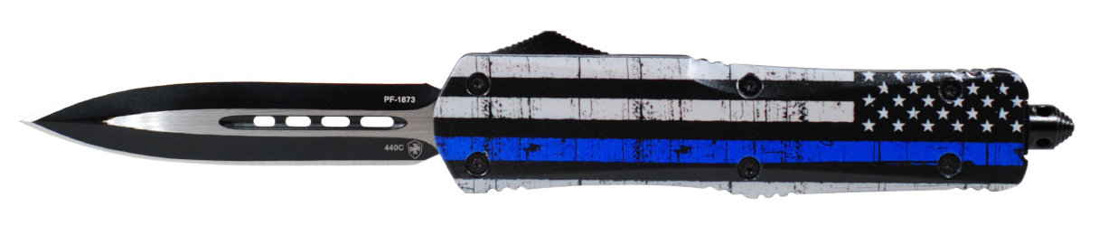 Templar Knife Back The Blue, Temp Lbtb131  Lrg   Back The Blue Dagger Blk