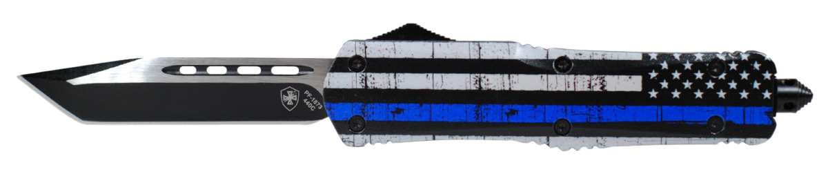 Templar Knife Back The Blue, Temp Lbtb231  Lrg   Back The Blue Tanto Blk