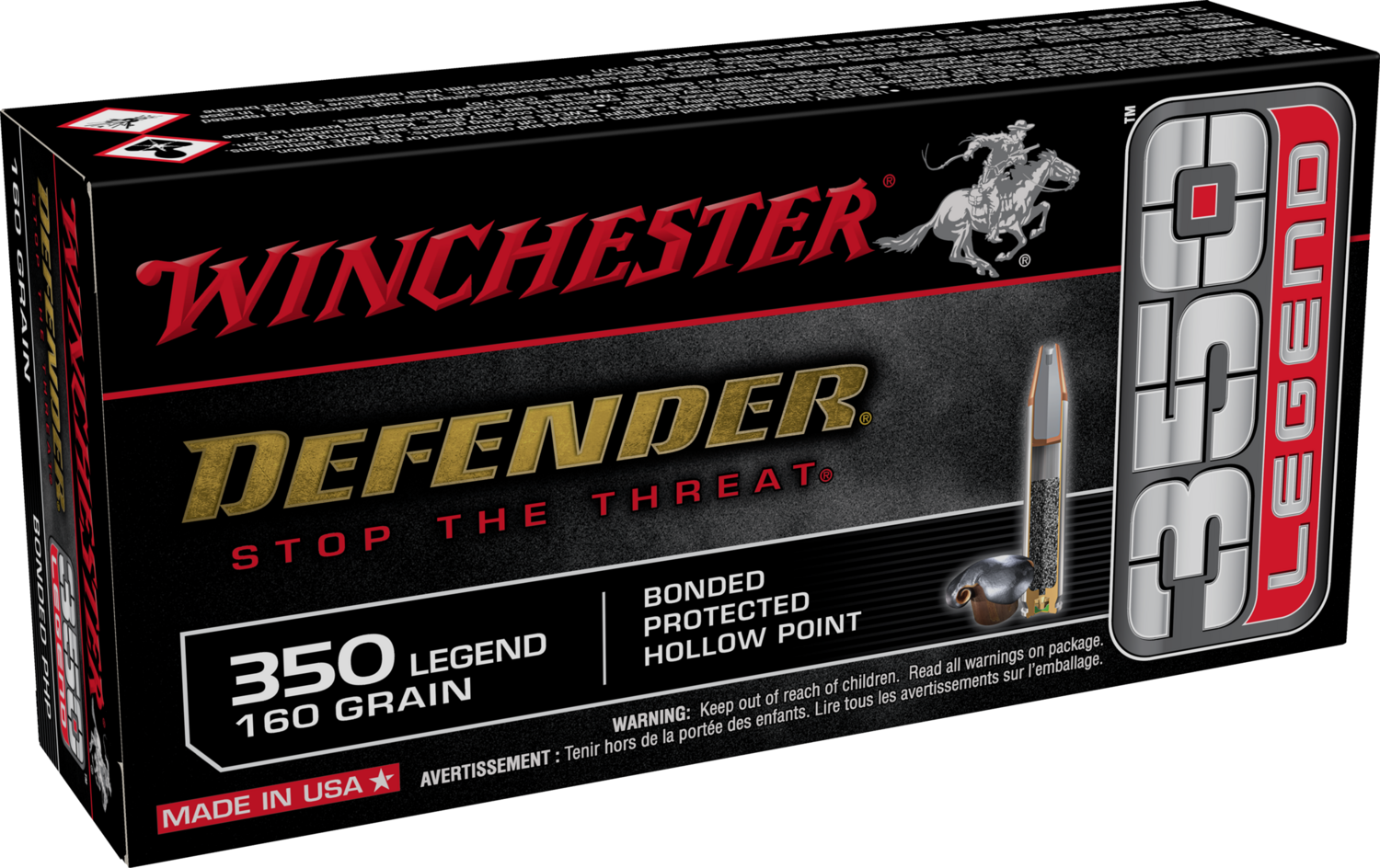 Winchester Ammo Defender, Win S350pdb       350leg 160 Bphp Defender   20/10