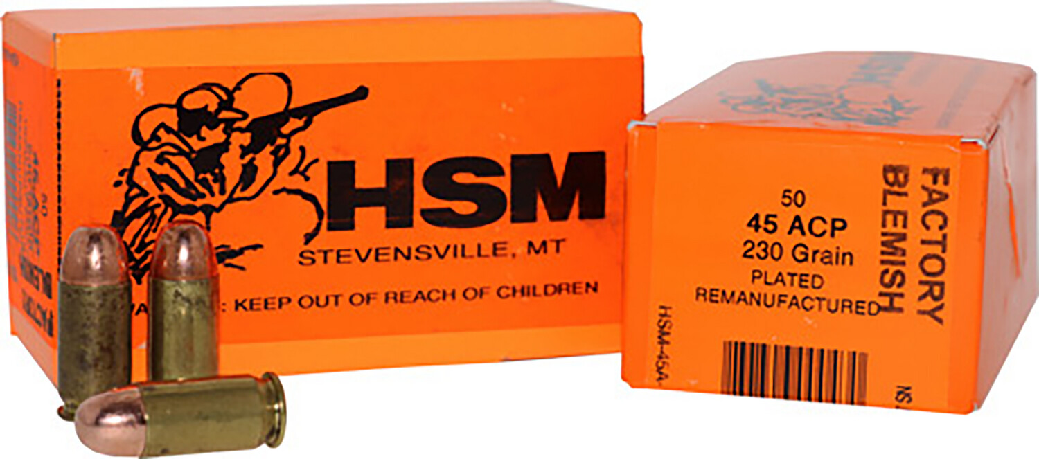 Hsm Training, Hsm 45a12r       45acp   230 Fmj Remanuf     50/20