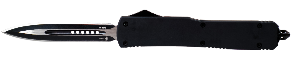 Templar Knife Black Rubber, Temp Mbr131   Slim  Blk Rubber  Dagger 440c Blk