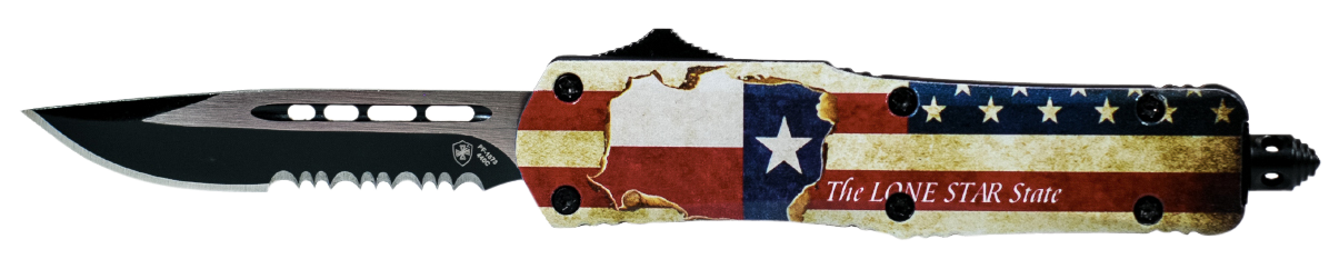 Templar Knife Texan, Temp Ltx-631  Lrg   Texan Drop Point Serrated 440c