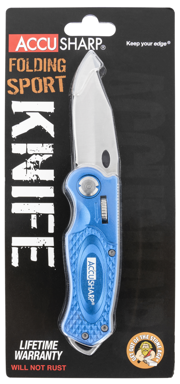 Accusharp Sport, Fpi 701c  Accusharp Folding Sport Knife Blue