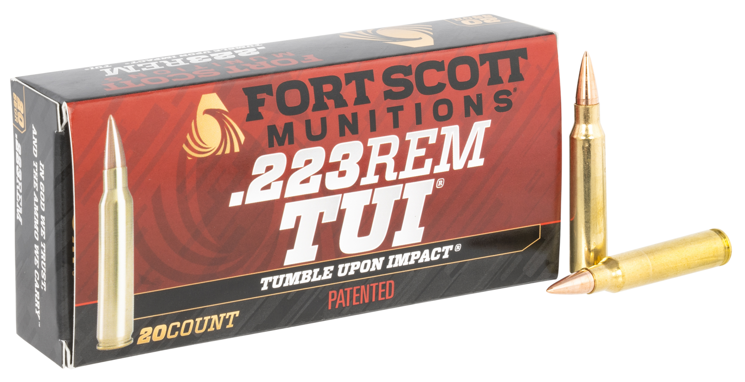 Fort Scott Munitions Tumble Upon Impact (tui), Fsm 223-055-scv      223rem  55gr Scs Tui    20/25