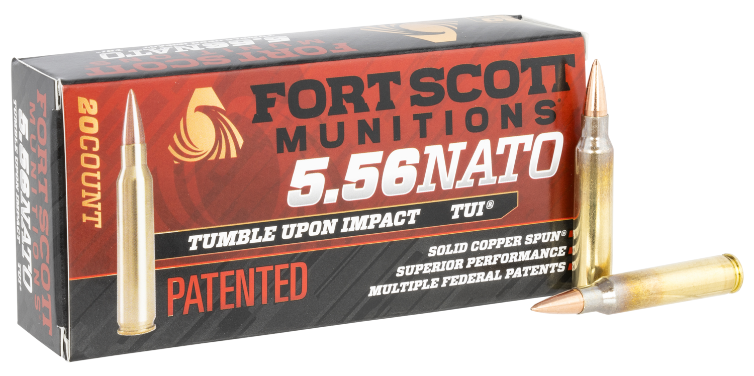 Fort Scott Munitions Tumble Upon Impact (tui), Fsm 556-062-scv      556nato 62gr Scs Tui    20/25