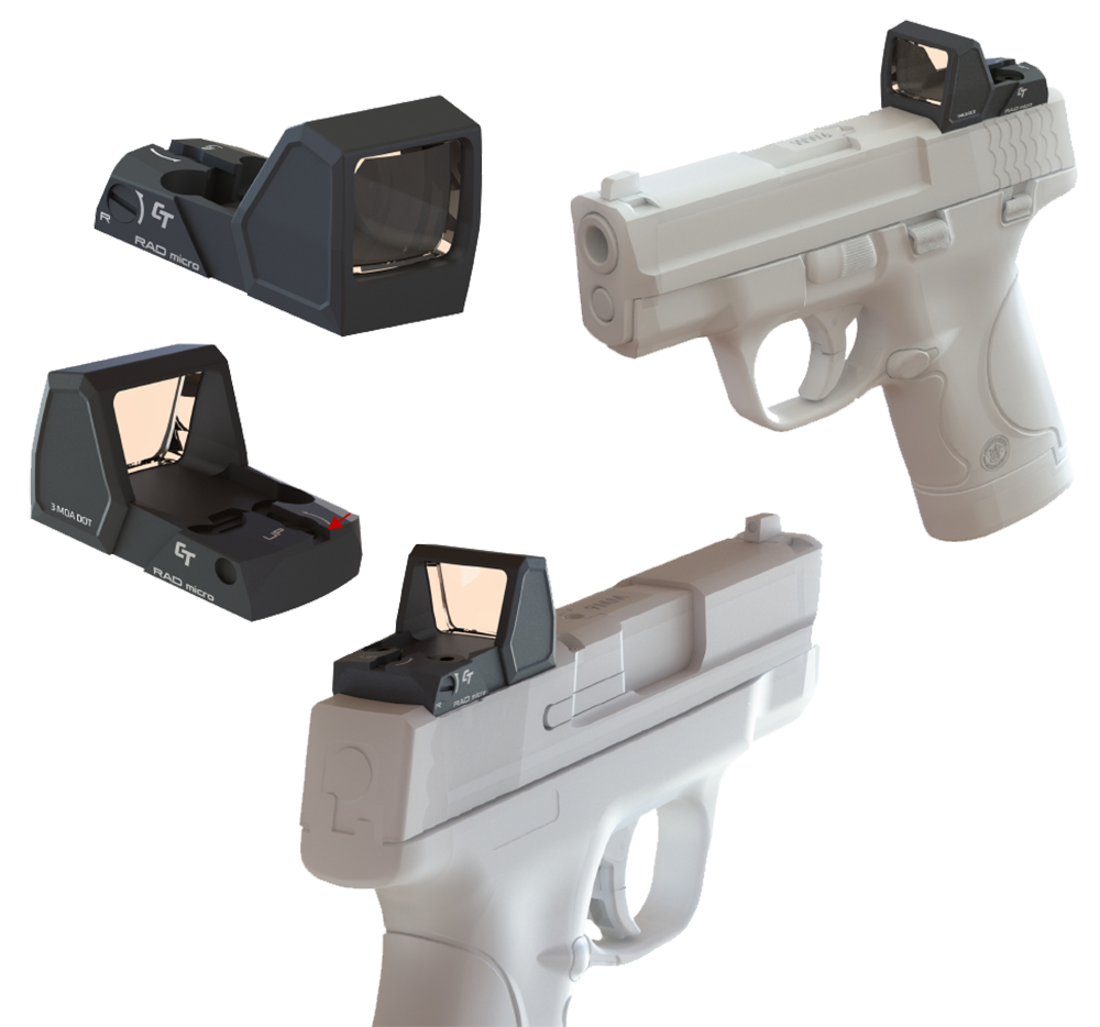 Crimson Trace Rad, Crim 01-01800   Rad Micro Comp Open Reflex Sgt Red