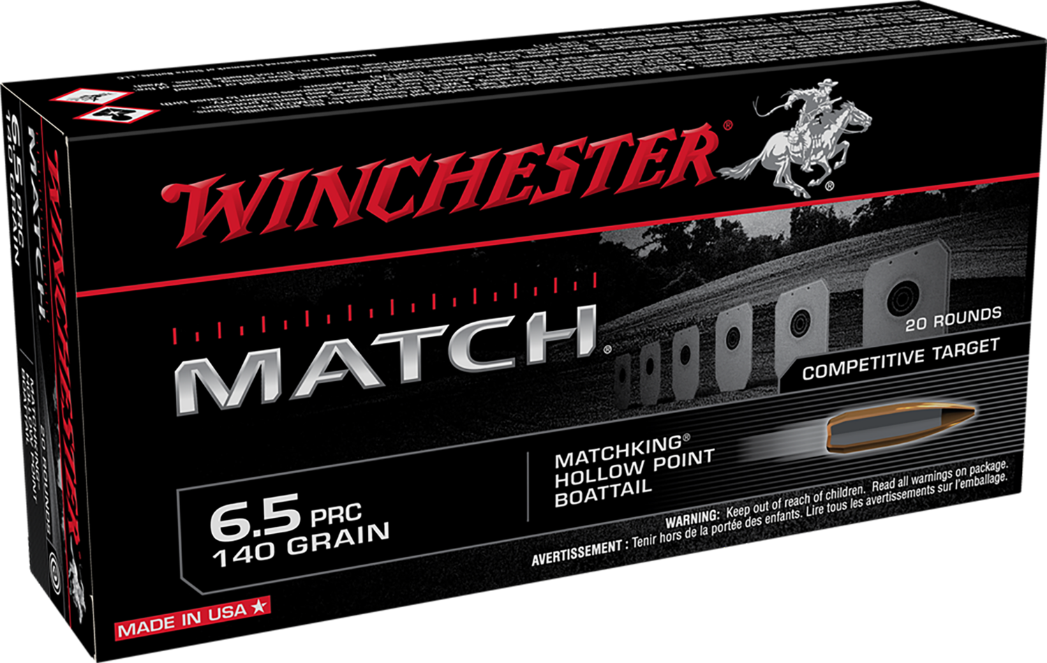 Winchester Ammo Match, Win S65pm     6.5prc   140 Bthp              20/10