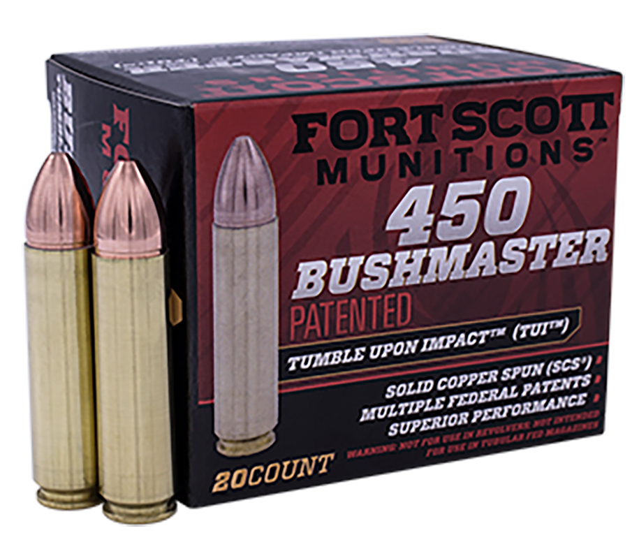 Fort Scott Munitions Tumble Upon Impact (tui), Fsm 450bm-250-scv    450bm  250gr Scs Tui    20/10