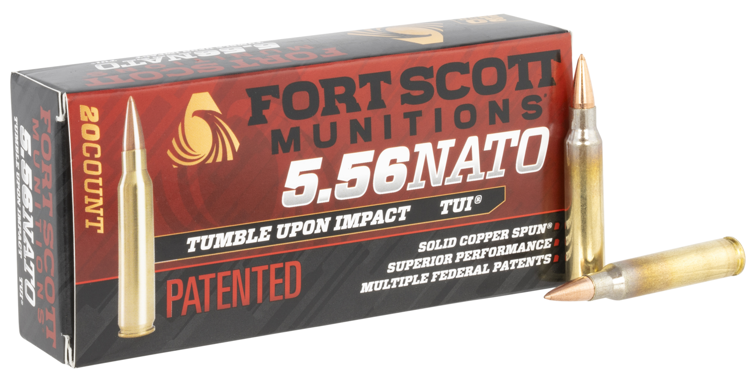 Fort Scott Munitions Tumble Upon Impact (tui), Fsm 556-055-scv      556nato 55gr Scs Tui    20/25