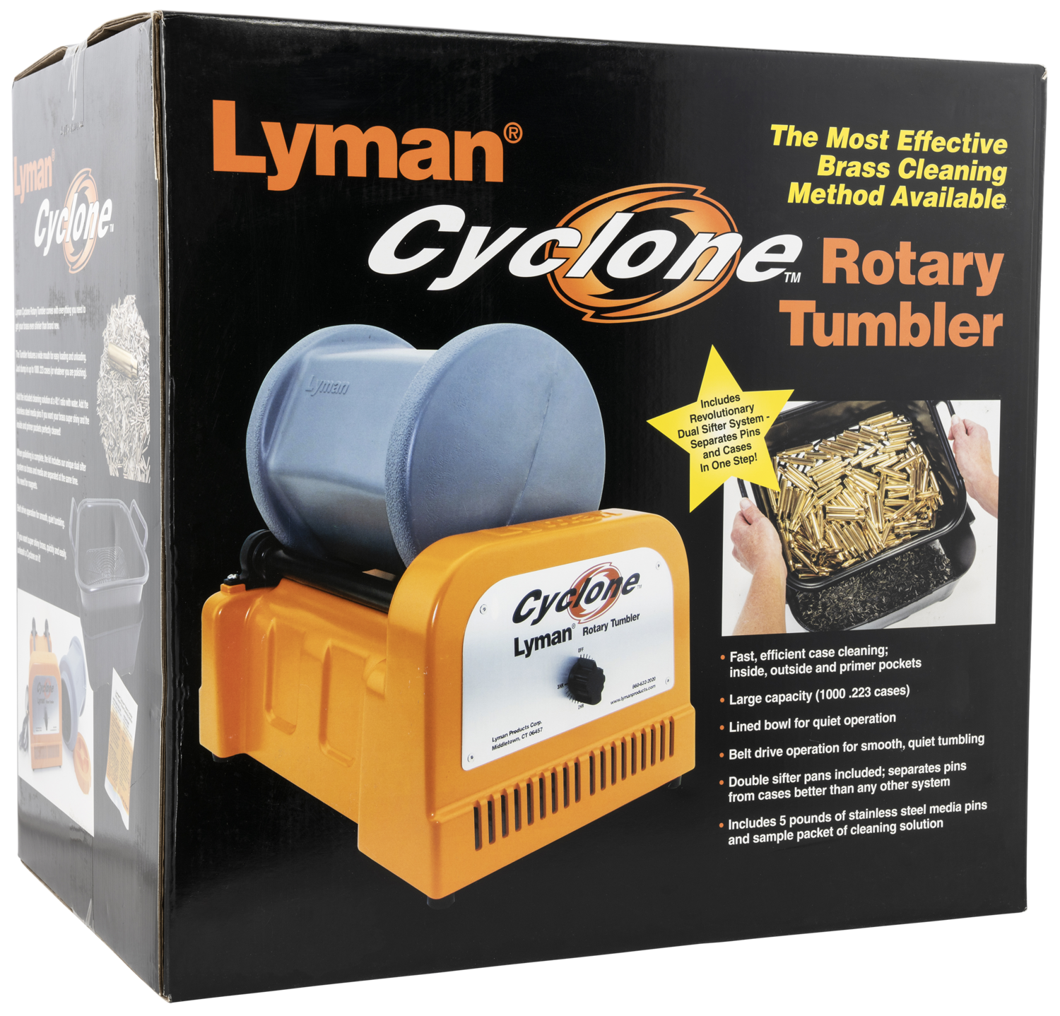 Lyman Cyclone, Lym 7631550 Cyclone Rotary Casetumbler 115v