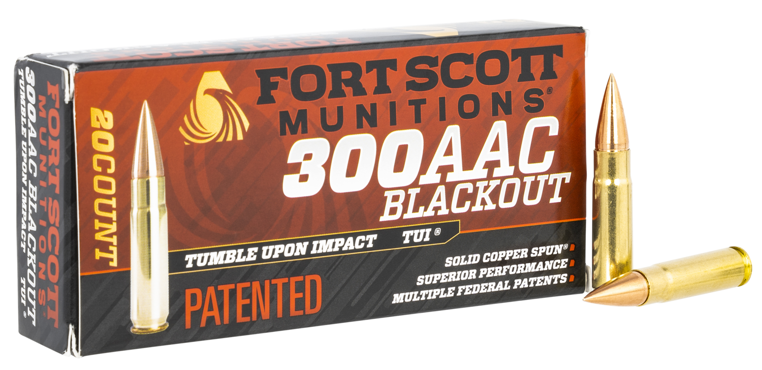 Fort Scott Munitions Tumble Upon Impact (tui), Fsm 300-115-scv      300bo  115gr Scs Tui    20/25