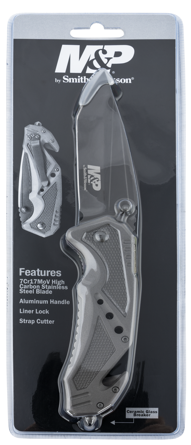 Schrade Smith & Wesson, Swk Swmp11gcp   M&p Folding Clip W/seatblt Cutter