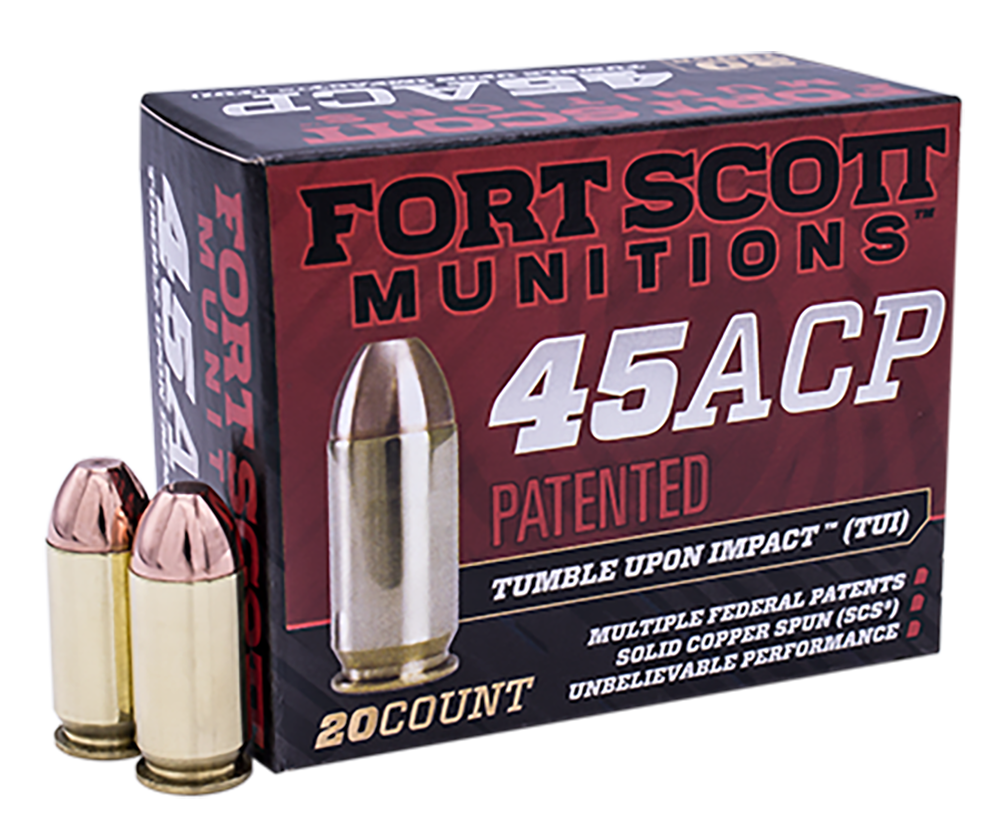 Fort Scott Munitions Tumble Upon Impact (tui), Fsm 450-180-scv      45acp  180gr Tui        20/25