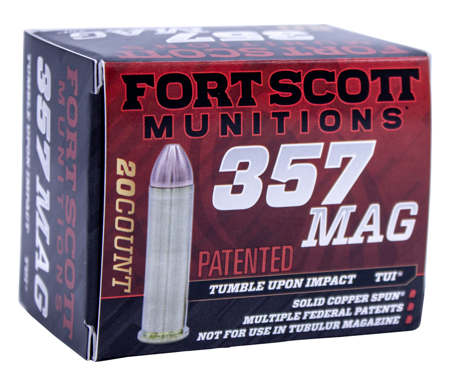Fort Scott Munitions Tumble Upon Impact (tui), Fsm 357mag-125-scv   357mag 125gr Tui        20/25