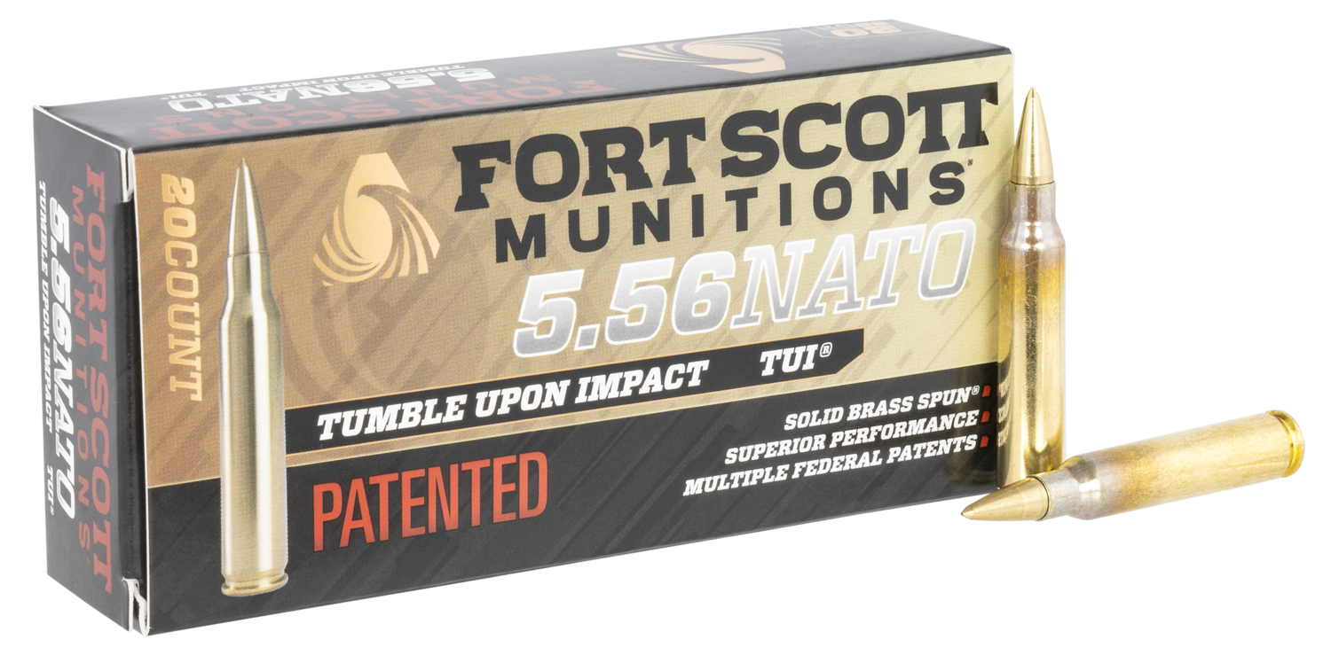 Fort Scott Munitions Tumble Upon Impact (tui), Fsm 556-062-sbv1     556nato 62gr Sbs Tui    20/25
