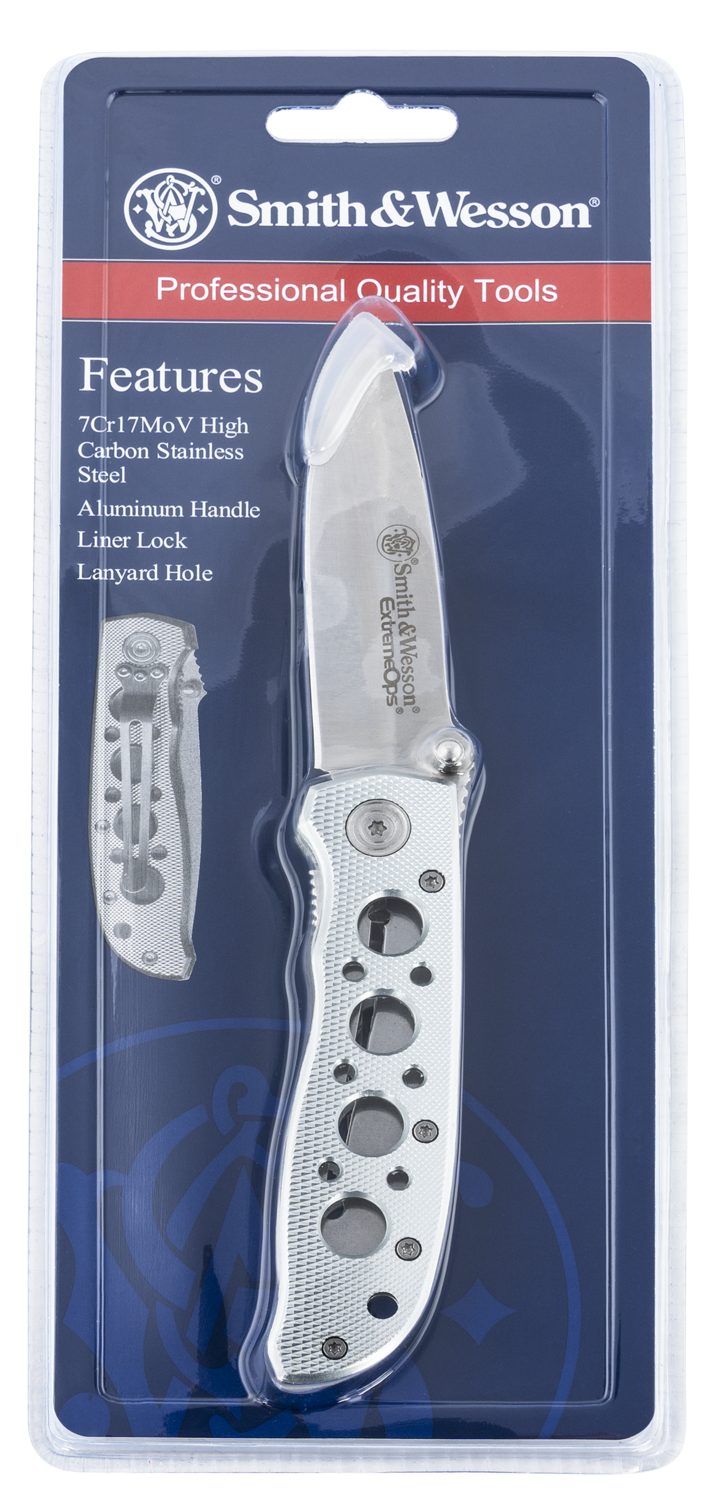 Sw Knives Extreme Ops, S&w Ck105hcp    Extreme Ops 4.1 Plain Silver