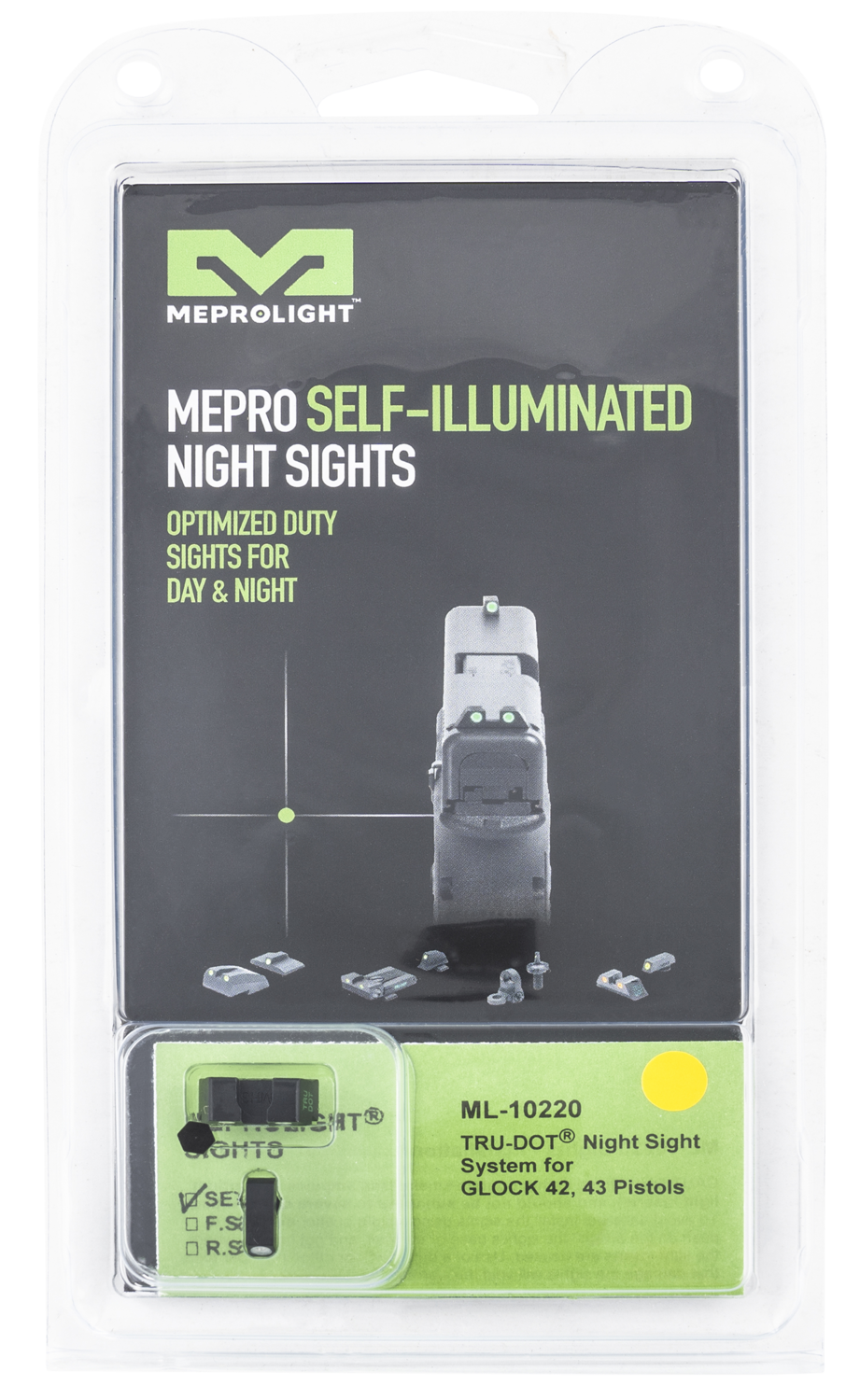Mepro Usa Llc Mepro Tru-dot, Mepro 102203201  Trudot Glk 42/43/43x      Grn/ylw
