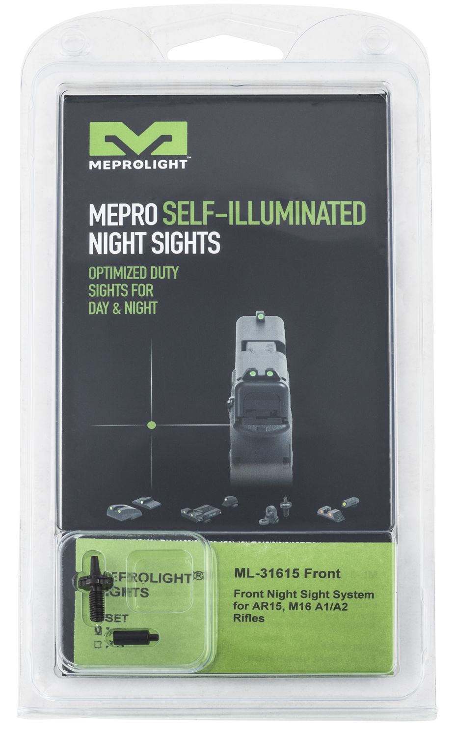 Mepro Usa Llc Tru-dot Self Illuminated Ar 15/m-16/m-4 Sight, Mepro 1316153101  Trudot Ar15             Grn Frnt