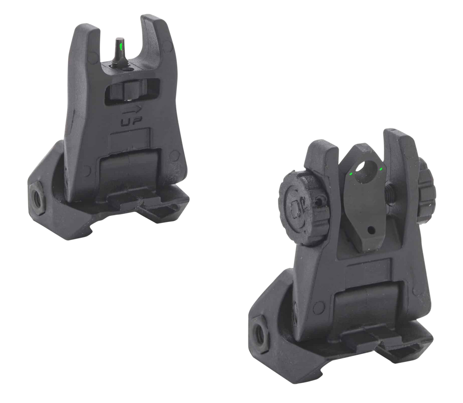 Mepro Usa Llc Fubs Self Illuminated Flip Backup Sights, Mepro 404100     Fubs-flip Backup Sght 2dot Blk