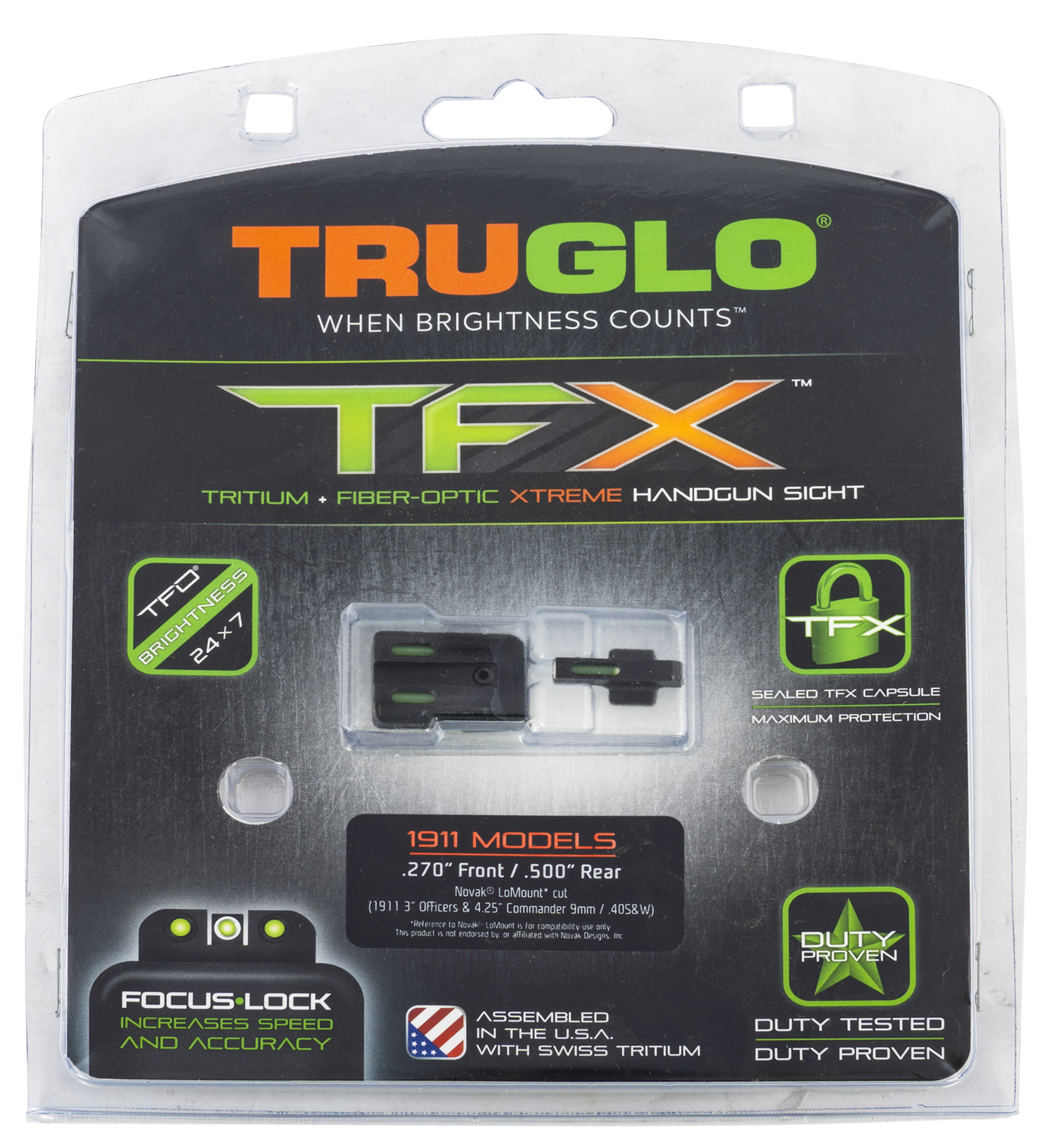 Truglo Tfx, Tru Tg-tg13nv4a   Tfx 1911 270 500 Set