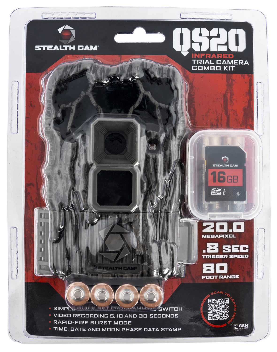 Stealth Cam Qs20, Steal Stc-qs20ngk      20mp Qs20ng 20mp Noglo Cmbo