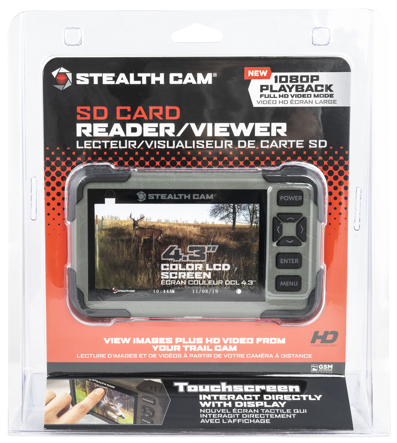Stealth Cam Sd Card Reader / Viewer, Steal Stc-crv43xhd     1080p Comptble 4.3 Tch Scrn