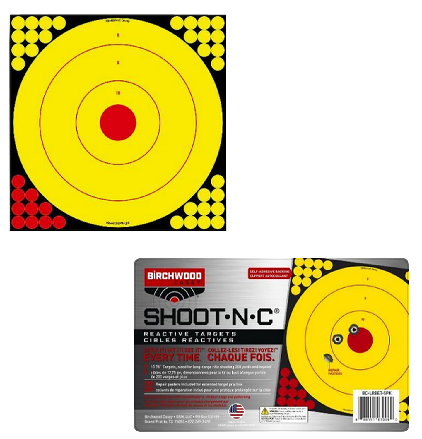 Birchwood Casey Shoot-n-c, Bir Lrbet-5pk      Long-range Bullseye Trgt 5pk