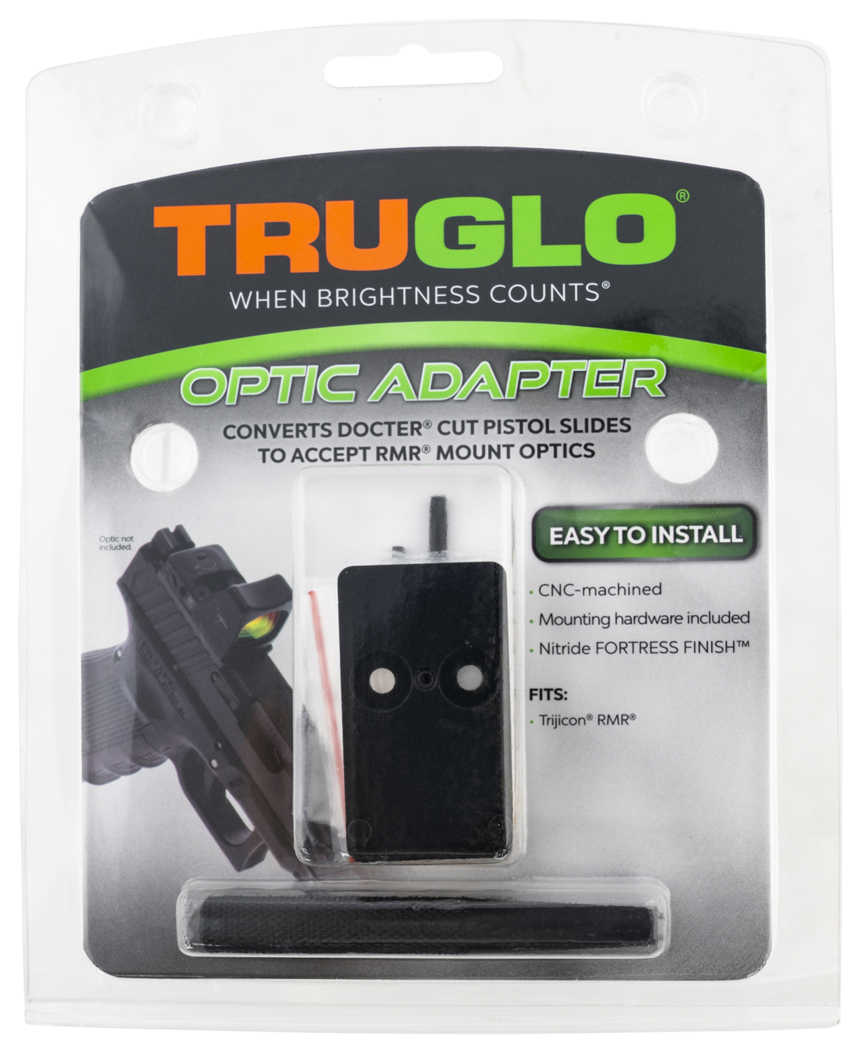 Truglo Red Dot Sight, Tru Tg-tg8952c   Mnt Adap Tg Vr Dc To Rmr