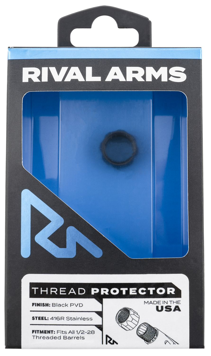 Rival Arms Thread Protector, Rival Rara300001a  Thrd Prtctr 9mm 1 2-28 Flt Blk