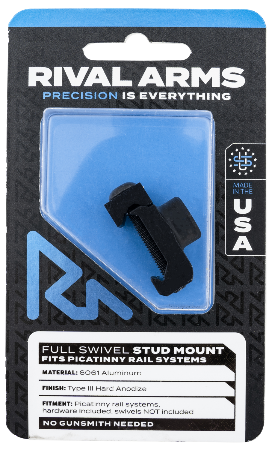 Rival Arms Full Swivel Stud Mount, Rival Rara92m2b   Picatinny Swivel Mnt Full Rot