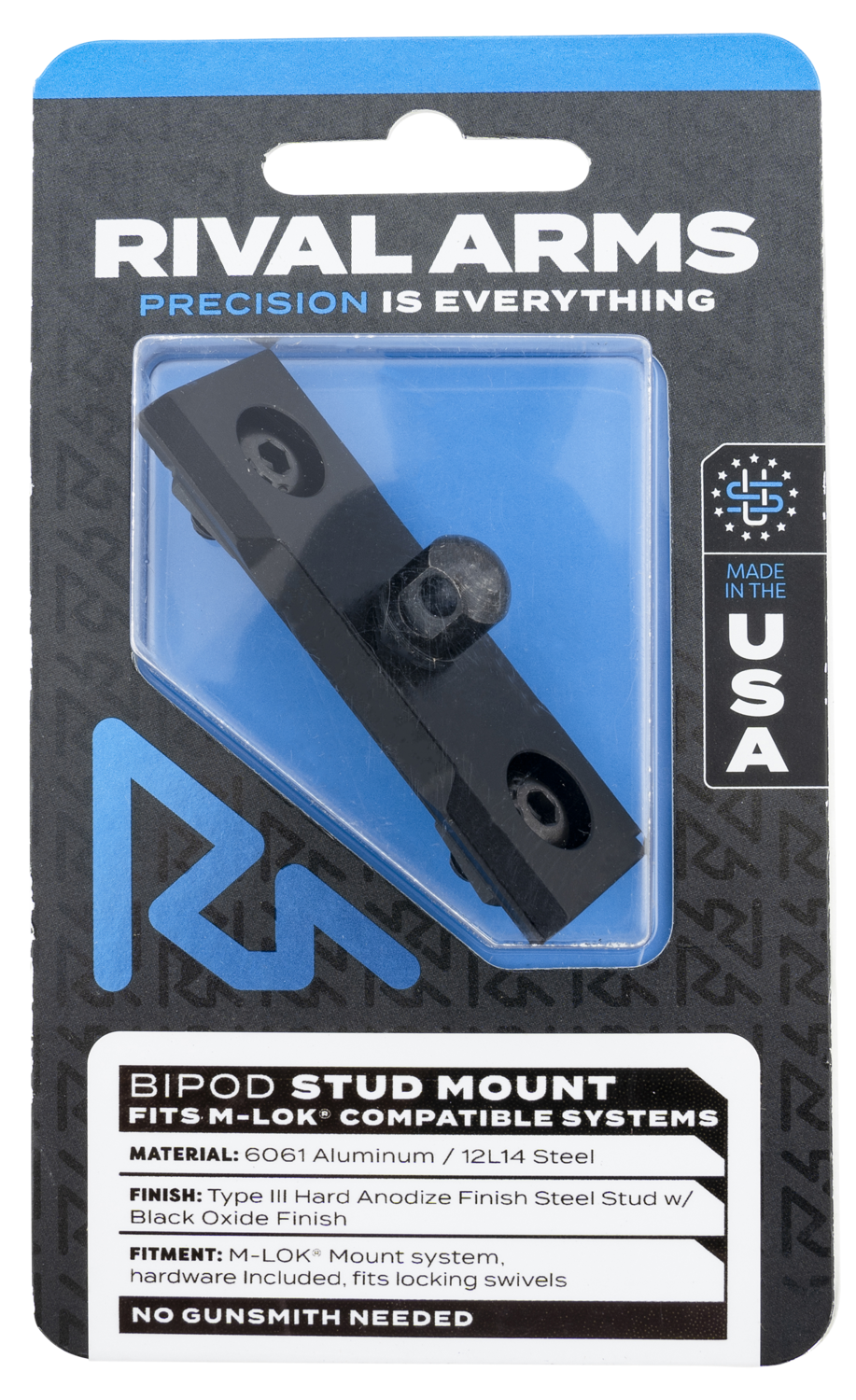Rival Arms Bipod Stud Mount, Rival Rara92m3b   M-lok Bipod Stud Mount