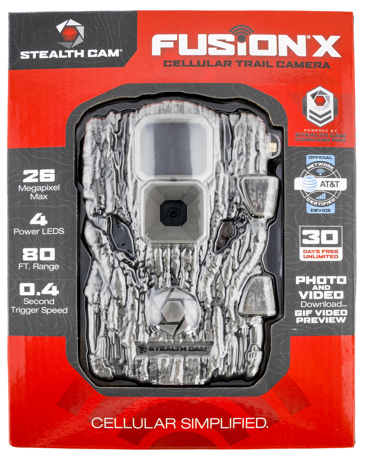 Stealth Cam Fusion X, Steal Stc-fatwx        26mp Fusion V2 Cellular Att