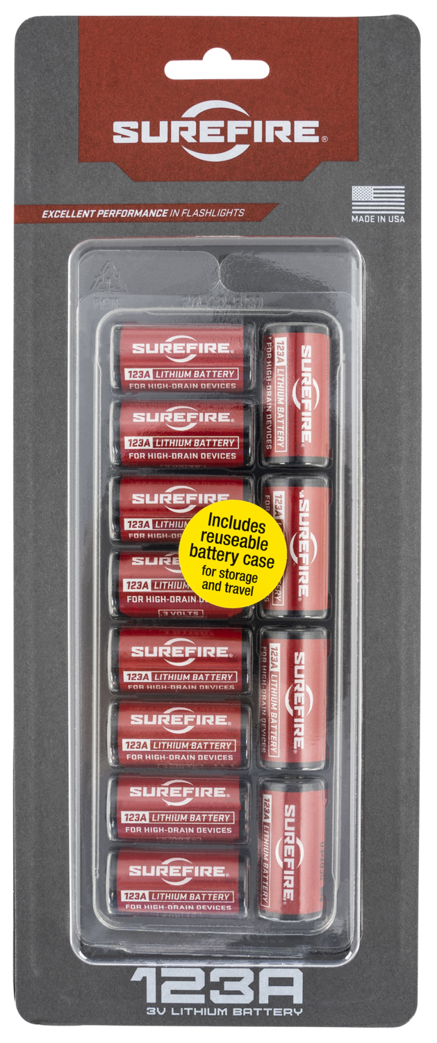 Surefire Cr123a, Sf Sf12a-bb Cs Sf123a Batteries 12 Clamshell
