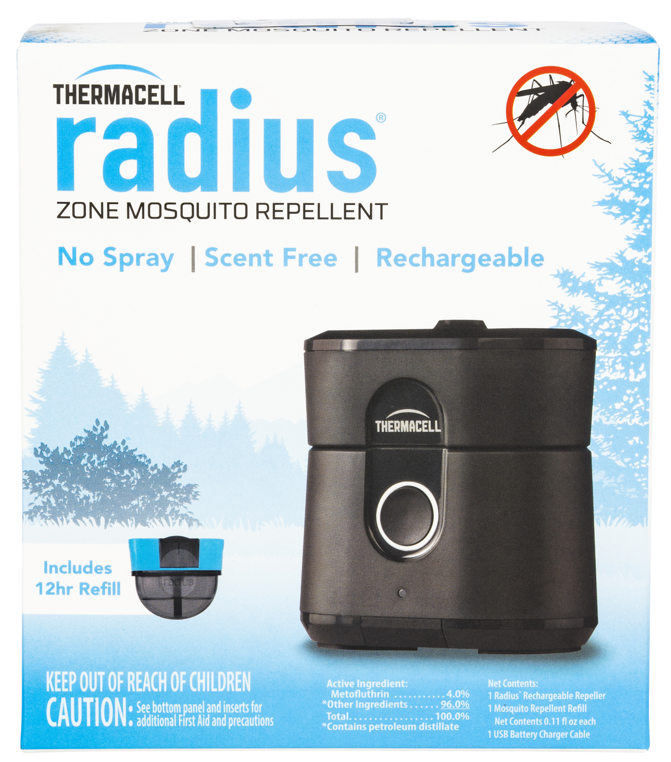 Thermacell Radius Zone, Ther Lz1w   Radius Zone Mosquito Repeller Black
