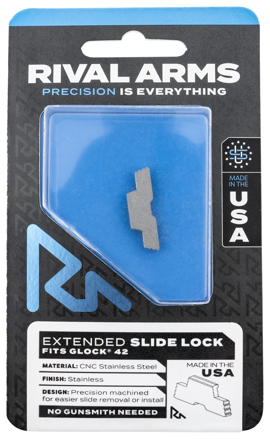 Rival Arms Slide Lock, Rival Rara80g004d Slide Lck Ext Glk 42 Ss