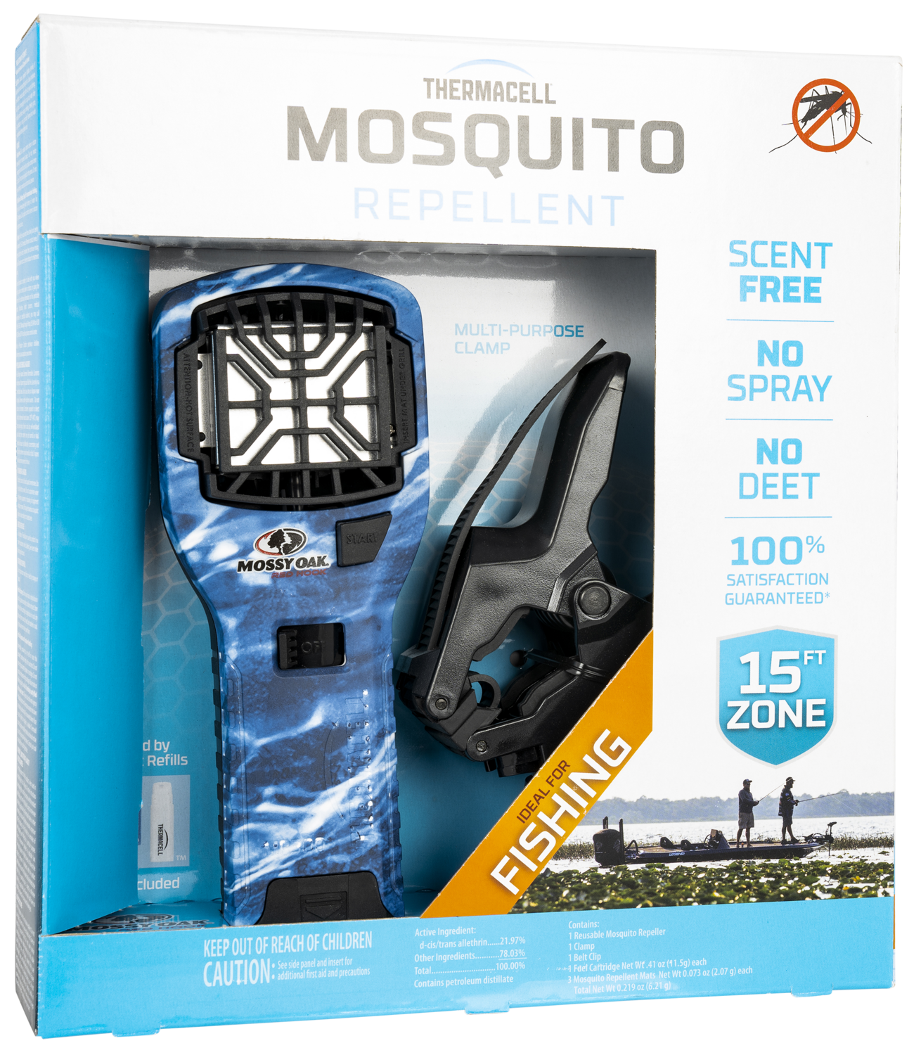 Thermacell Mr300, Ther Mr300mo Portable Mosquito Rpllr Moss Oak Fish