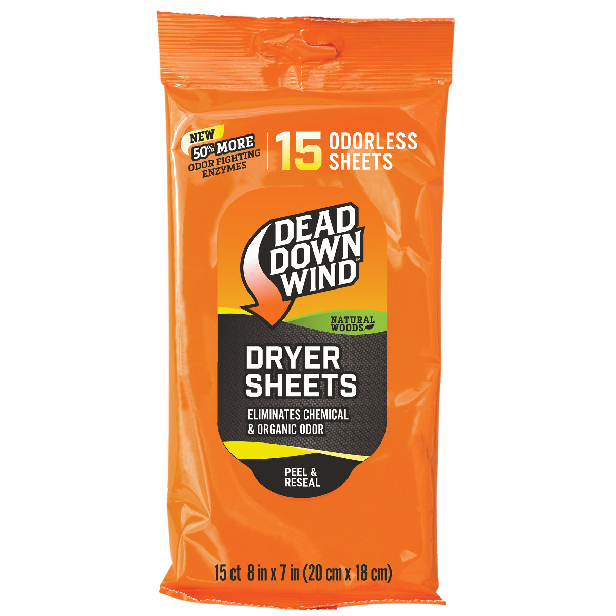 Dead Down Wind (arcus) Dryer Sheets, Ddw 11913      Dryer Sheets Natural Woods