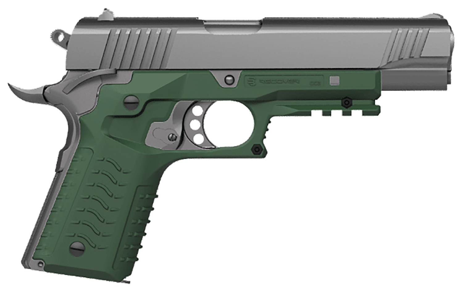 Recover Innovations Inc Grip & Rail System, Rec Cc3h-03    1911 Grip And Rail System Olive